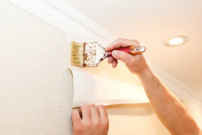 Pose de papier peint à Garanou — revêtements muraux et toiles de verre